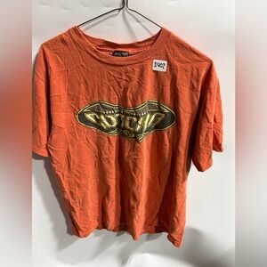 #3402-Gotcha Orange Tee with Yellow & Black Chest Graphic